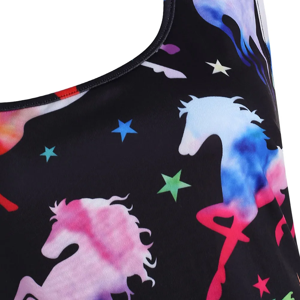 ROSEGAL 5XL Large Size Women Ombre Horse Print Dress Summer Cute Big A-Line Tank Evening Party Sexy Top Female | Женская одежда
