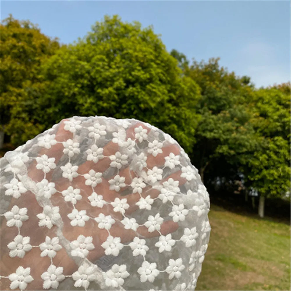 

Daisy Embroidered Buckets Hat Transparent Panama Women Lace Flower Beach Hats Snapback Fashion Sun Cap Summer Stackable