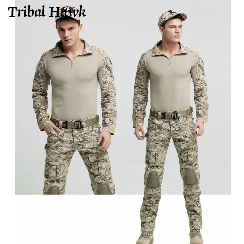 Спецназ спецназ тактическая форма камуфляжный костюм Мультикам брюки футболка
