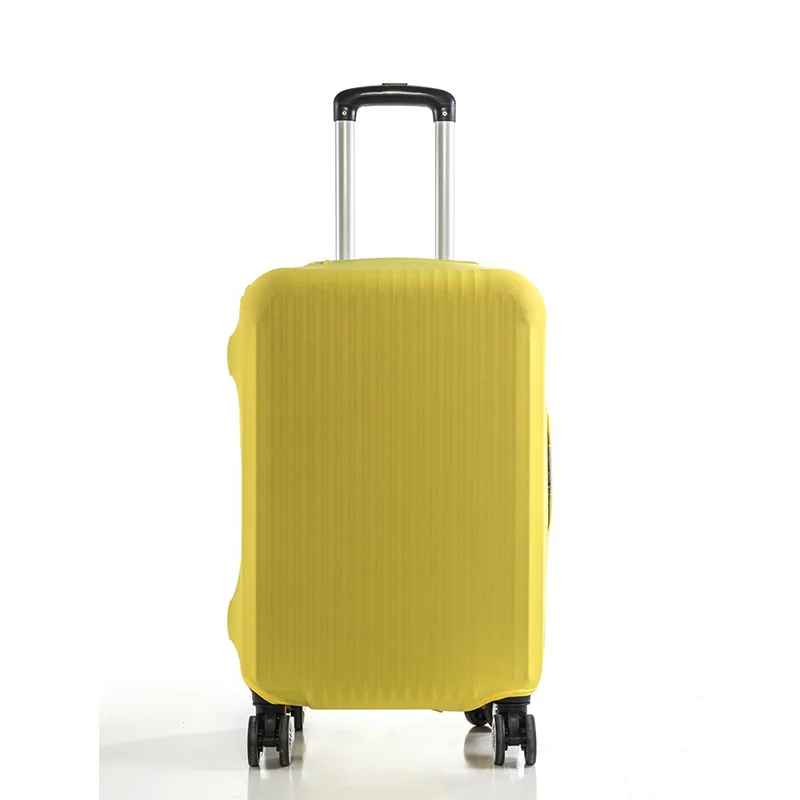Yellow Защитный чехол для багажа эластичная ткань однотонный Дорожный чемодан пылезащитный чехол для 18-28 дюймов чехол пылезащитный чехол Аксессуары для путешествий - Цвет: Yellow