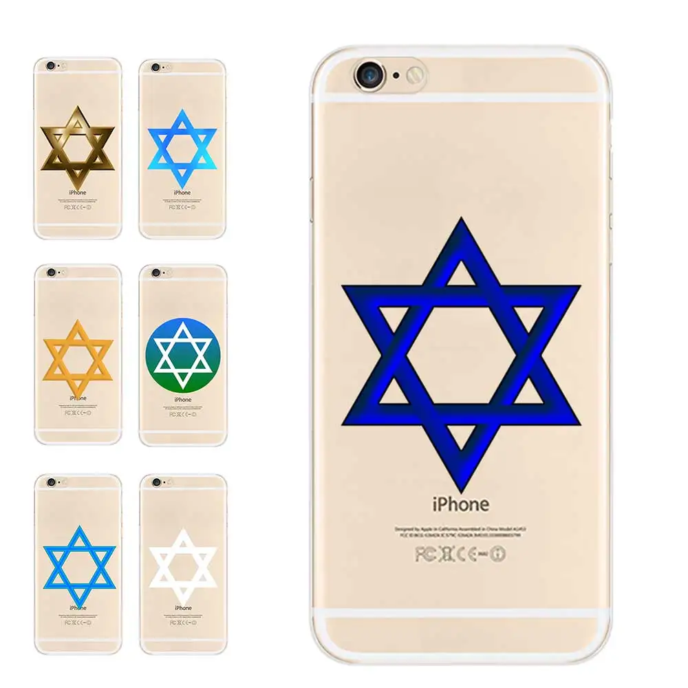 Прозрачные чехлы из ТПУ для телефонов Samsung Note 9 10 Pro Plus S6 S8 S9 S10 5G S11E Ultra Star of David
