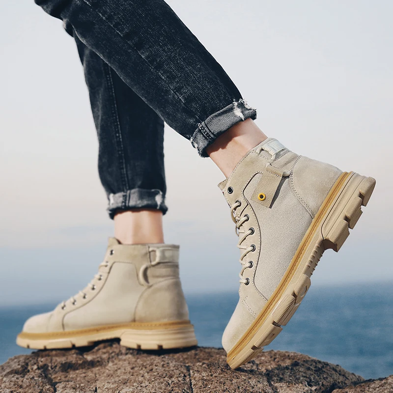 

Men Casual Men Casual Shoes Fashion Mens Boots Black Men's Leather Sneakers Hot Sale Flat Causal For 2020 Shoe Man