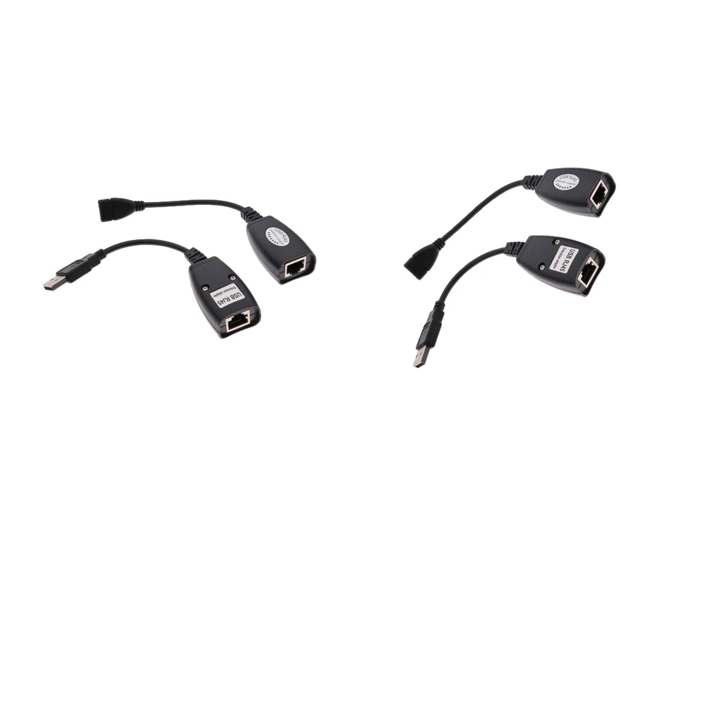 2 пары USB2.0 к RJ45 Lan Удлинительный Кабель Сетевой удлинитель адаптер Усилитель |