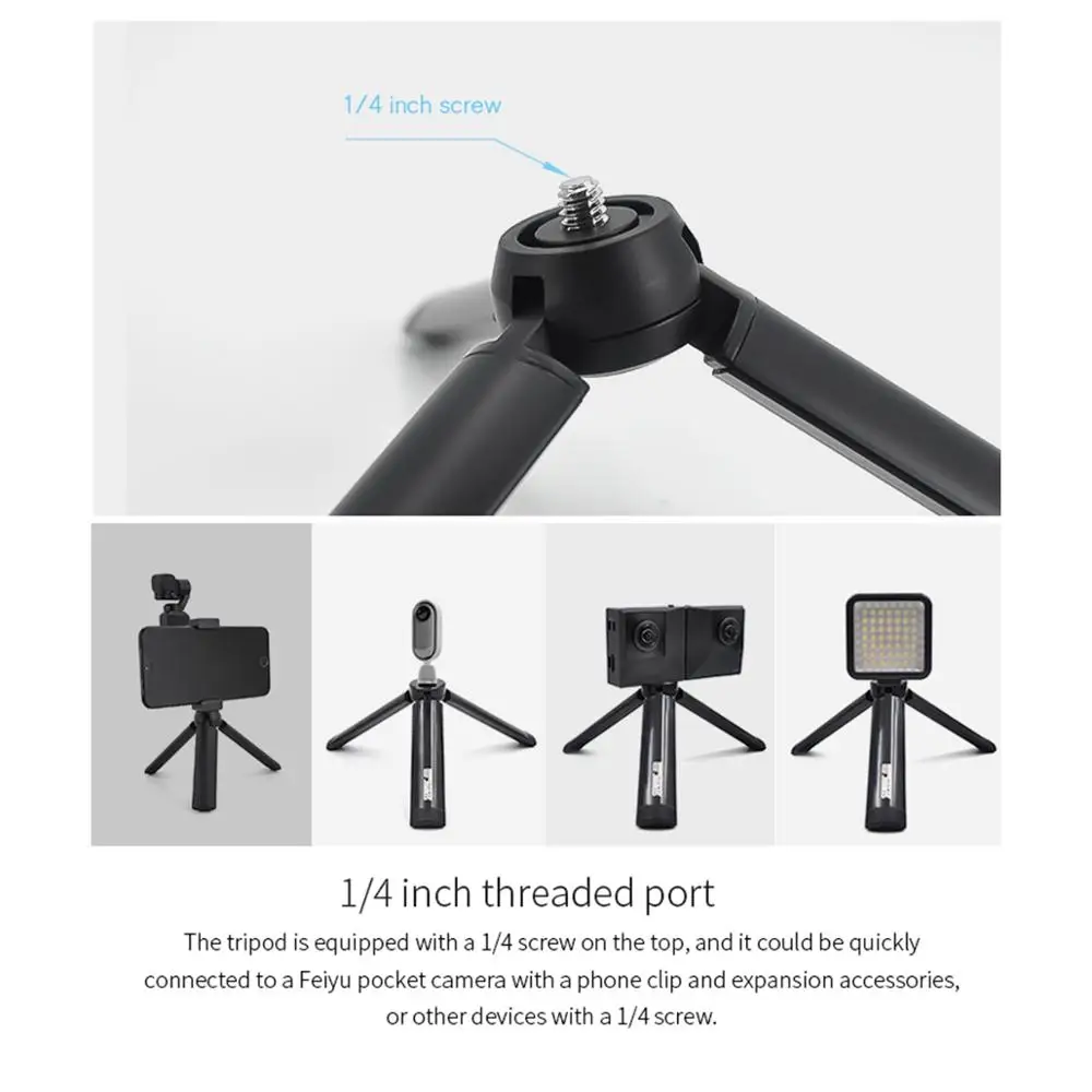 startrc feiyu pocket tripod kit with aluminum phone holder clip expansion accessories for feiyu pocket handheld gimbal camera free global shipping