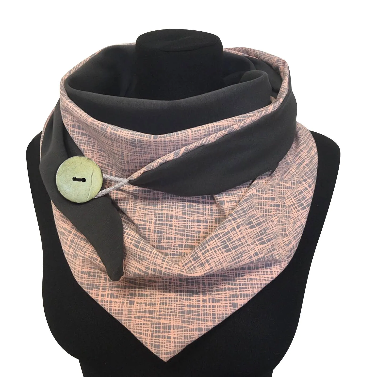 

Fashion Winter Cashmere Scarf Soild Star Printing Button Soft Wrap Casual Warm Scarves Multi-Purpose Shawls 2020 New Designer