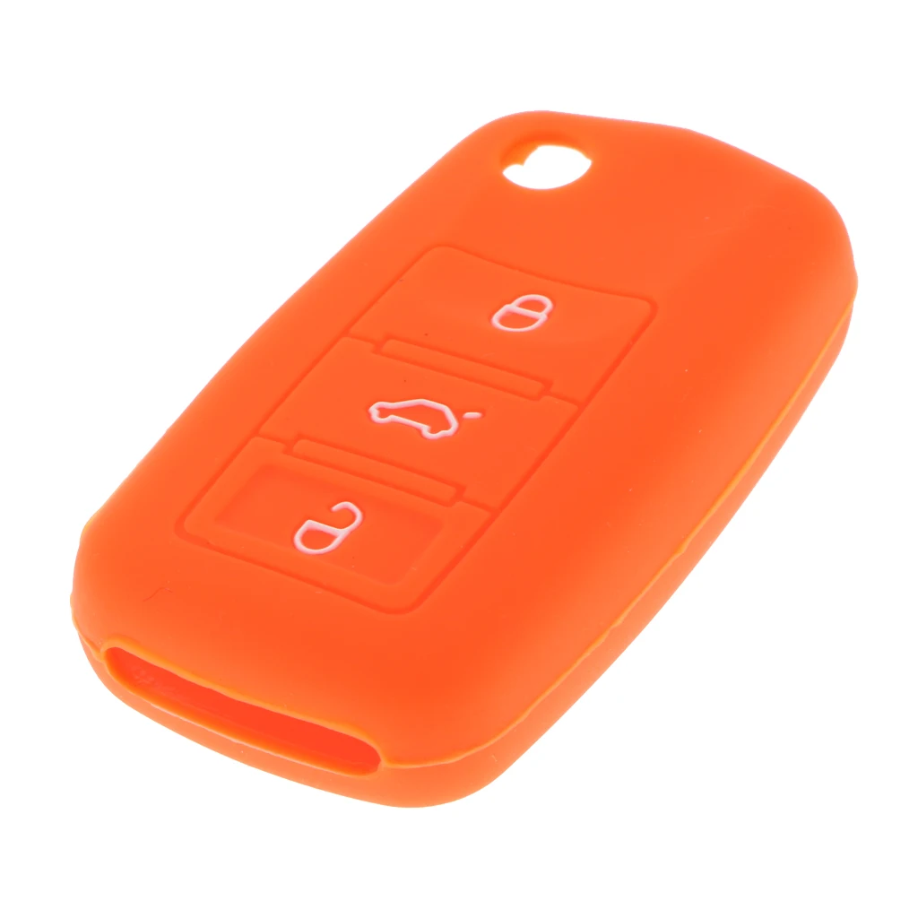 

Силиконовый пульт дистанционного ключа чехол для VW Passat B5 Golf 4/5/6 Jetta Mk6 оранжевый