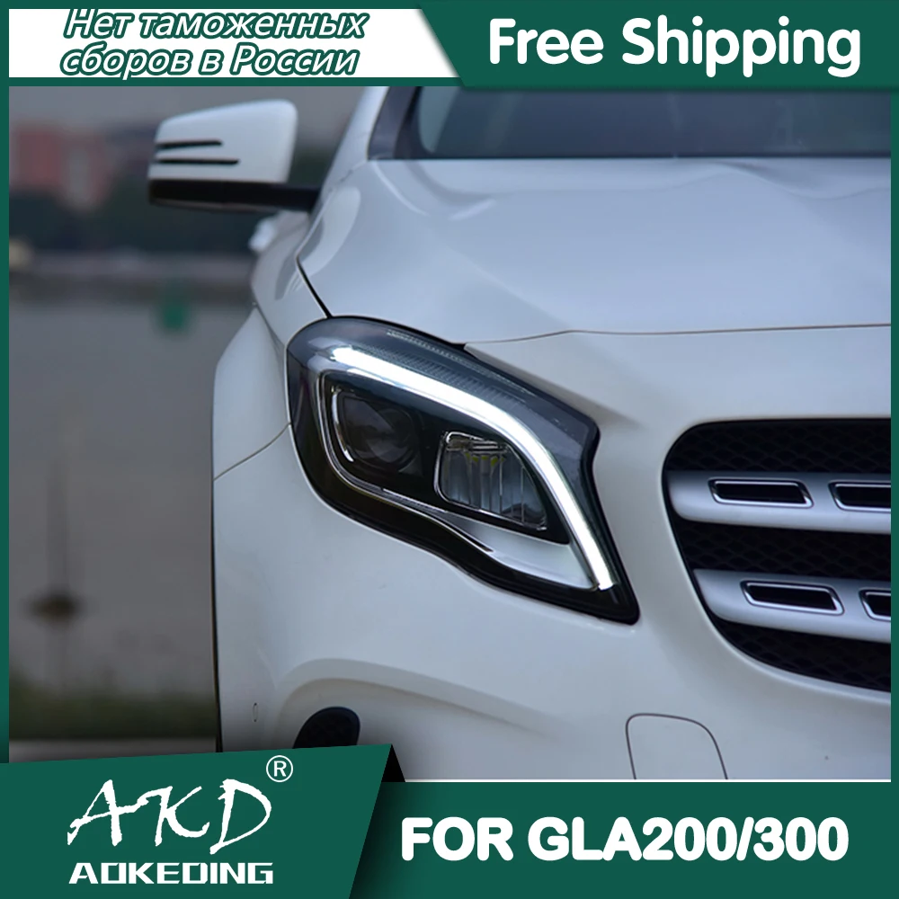Для автомобиля Mercedes BENZ GLA200 головной светильник s 2015 2019 DRL LED дневные ходовые