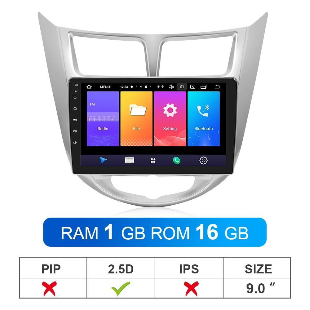 ISUDAR Автомагнитола для hyundai/Solaris/Verna/Accent 2 din Android 9 Авторадио Мультимедиа gps ram 2 Гб rom 32 ГБ USB DVR AHD камера - Цвет: RAM 1GB ROM 16GB
