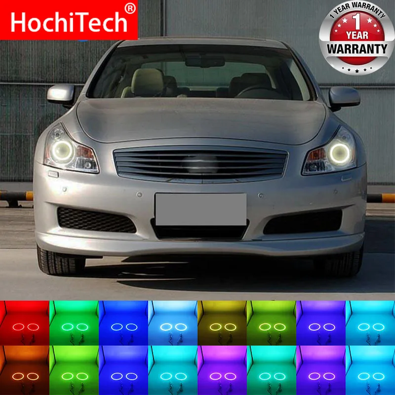 Последняя фара Мульти-Цвет RGB светодиодный Ангельские глазки гало кольца дневные
