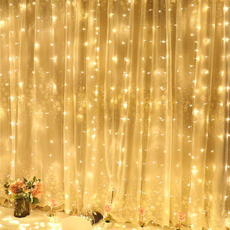 3x3 м 300 Светодиодная лампа украшения занавески водонепроницаемые новогодние огни