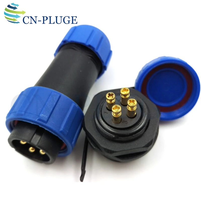 Фото SP2110/P SP2112/S IP68 4-контактный Водонепроницаемый Сварочный соединитель штекер гнездо SP2110/P SP2112/S IP68 4-контактный Водонепроницаемый Сварочный соединитель штекер гнездо