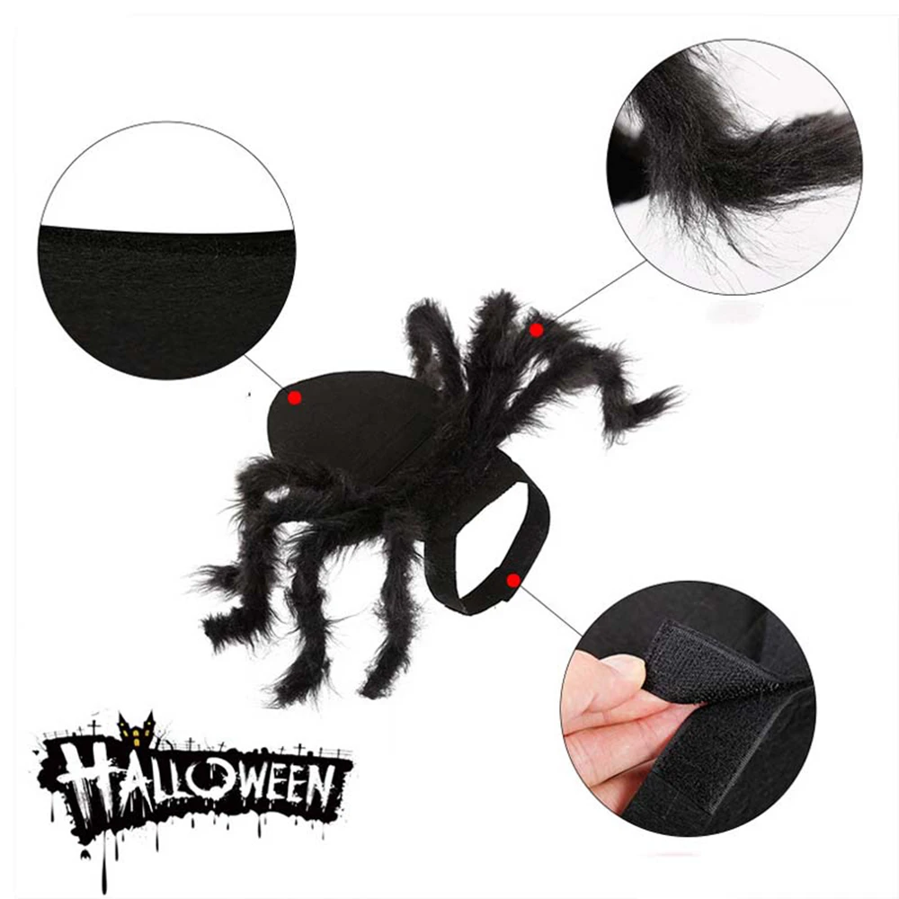 

Cat Dog Halloween Spider Pet Dress Up Spider Wing Clothes for Puppies Cats Halloween Decoration Pet Cat Dog Cute Costumes