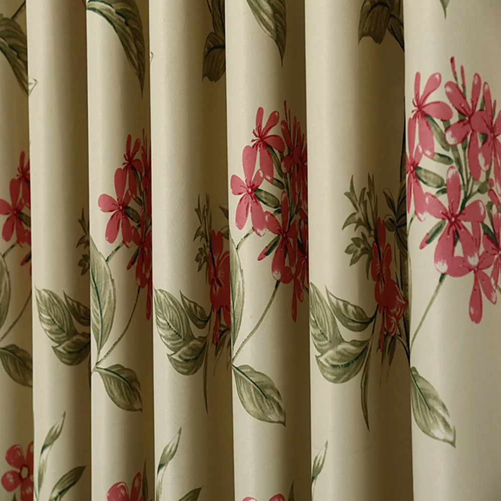 

GYROTEX Beautiful Flower print Full Shade Blackout Curtains