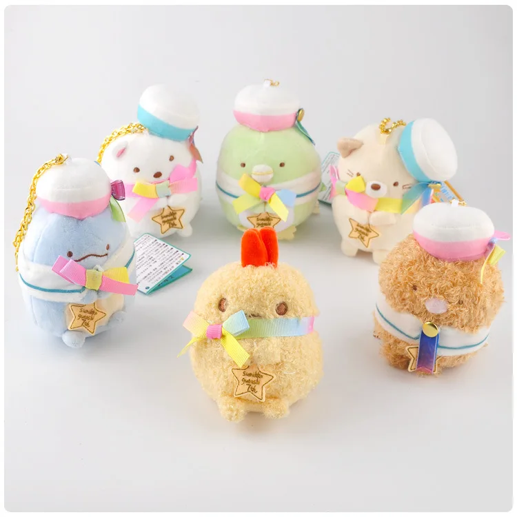 Прекрасный мультфильм аниме Юбилей Sumikko Gurashi углу Био мягкие плюшевые брелок