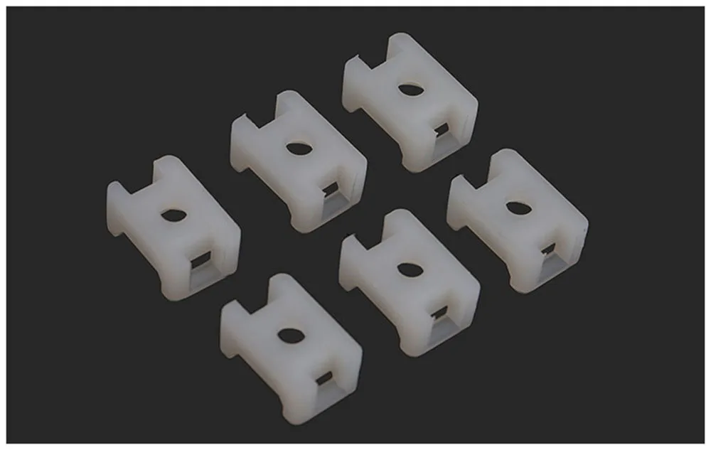 cable tie Mounts 100PCs 4.6mm Wire Buddle Saddle Type Plastic Holder White Black 10 width 15 length Plastic cable white mount