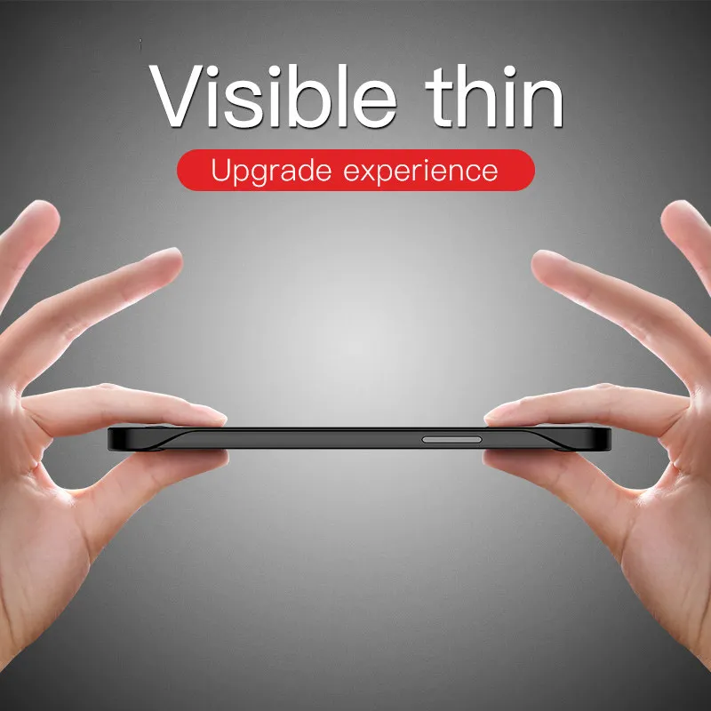 

Slim Frameless Phone Case For iPhone 12 11 Pro Max 12 Mini X XR XS Max 8 7 6s 6 Plus SE 2020 Translucent Matte Back Cover Case