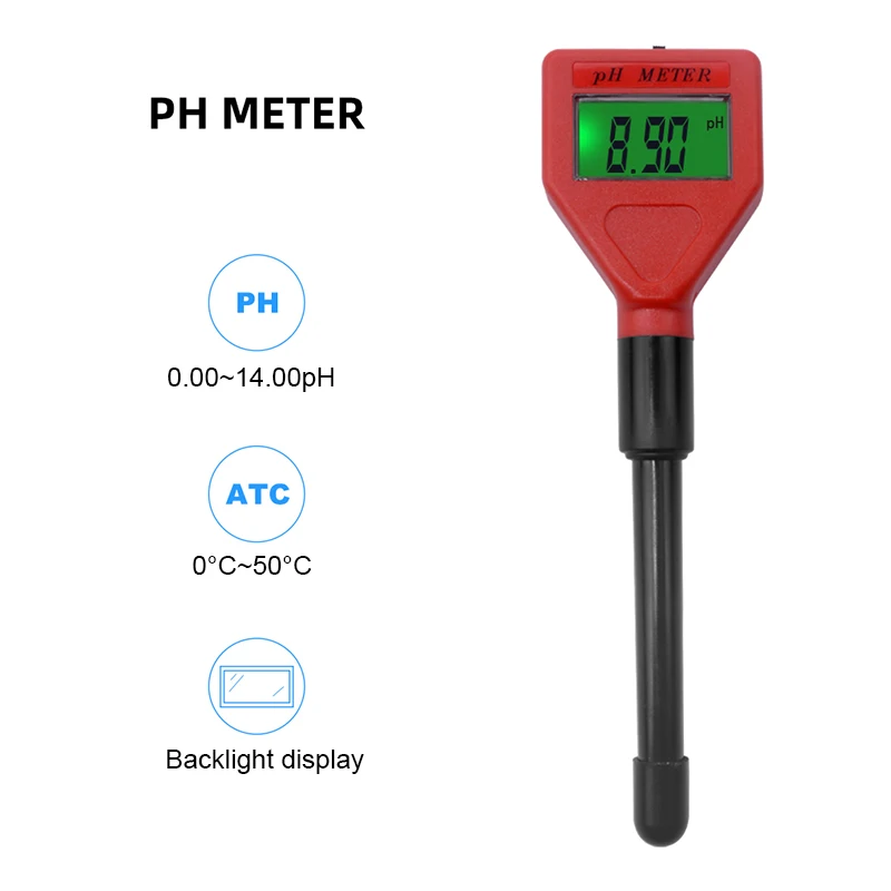 

Цифровой рН-метр Аквариум для гидропоники, лабораторный тестер качества воды, ATC с подсветкой и дисплеем