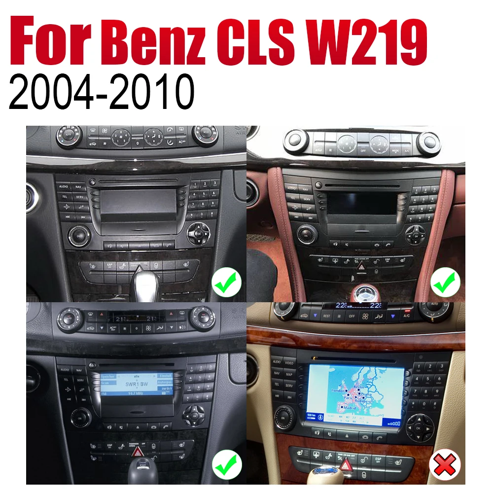 Автомагнитола 2 Din на Android DVD для Mercedes Benz CLS Class W219 2004 ~ 2010 NTG автомобильный