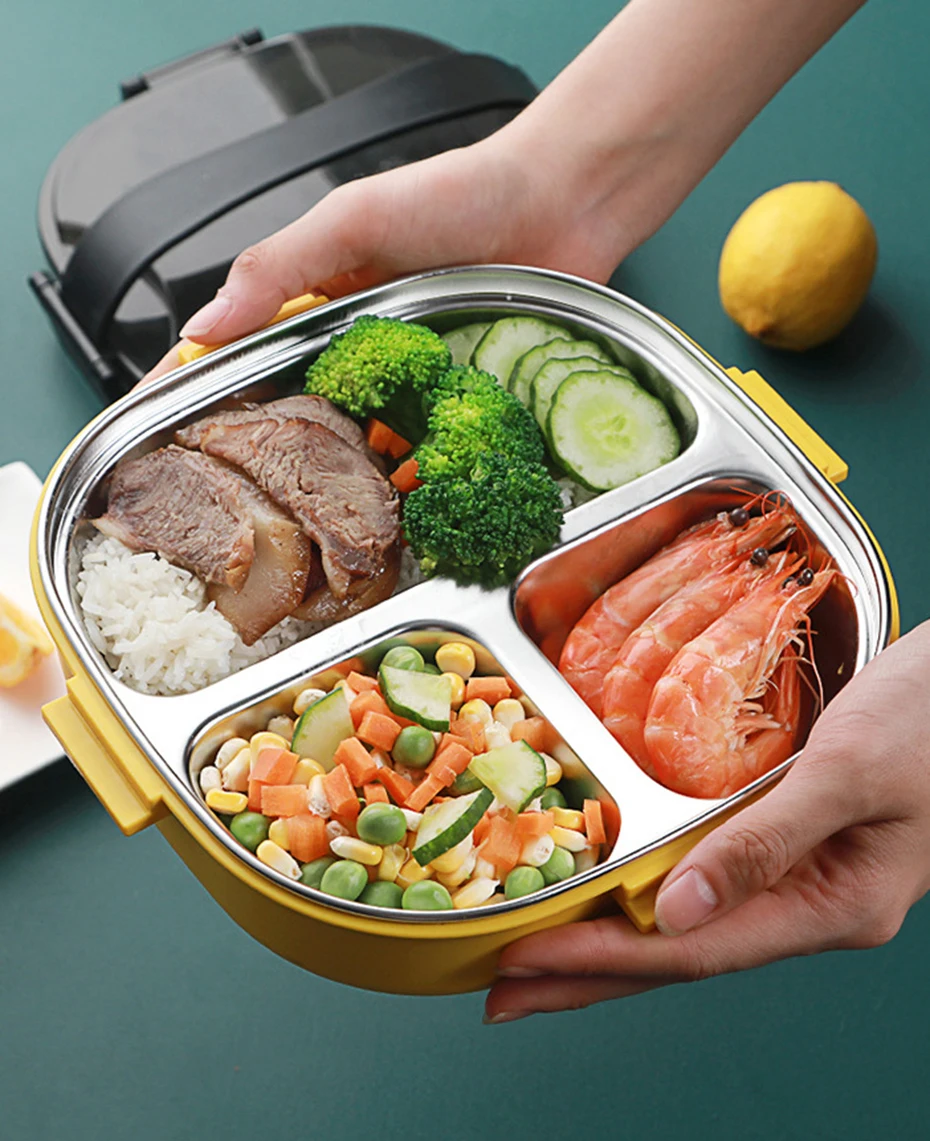TUUTH нержавеющая сталь PP Ланч-бокс микроволновая печь отдельный Bento box Ручка Портативный контейнер для еды школьный офис