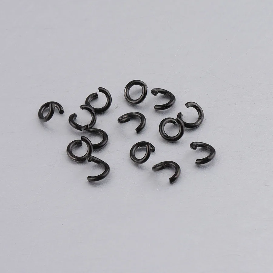 1x6mm Black Fnixtar 1*6 мм черная Радужная сталь с золотым напылением из нержавеющей стали, открытые кольца для прыжков, кольца для поделок, изготовление ювелирных изделий, 100 шт./партия - Цвет: 1x6mm Black