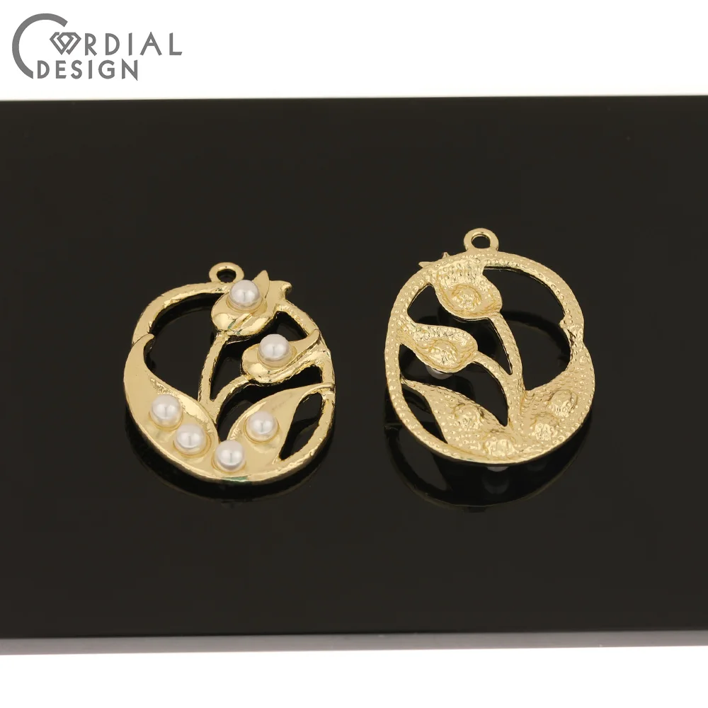 

Cordial Design 50Pcs 25*35MM DIY Accessories/Earring Making/Charms/Imitation Pearl/Hand Made/Jewelry Findings & Components
