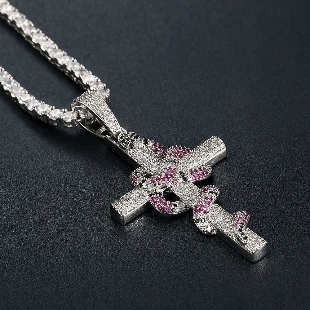 Ожерелье и подвеска в виде змеи с животными 4 мм цепь для тенниса золотого цвета