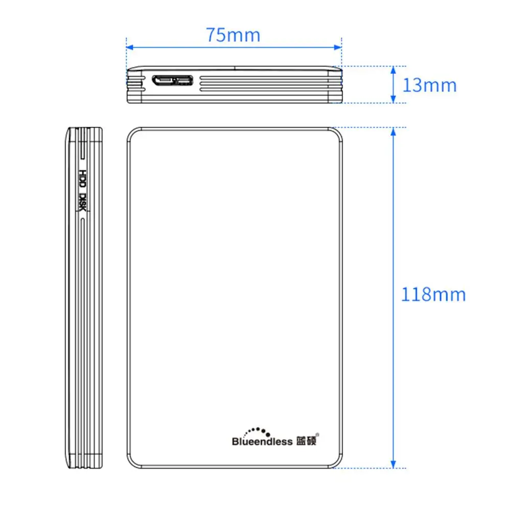 

Blueendless 160GB/320GB/500gb/250gb/1tb HDD 2.5" External Hard Drive USB3.0 Storage Compatible for MacBook Mac Desktop Laptop PC