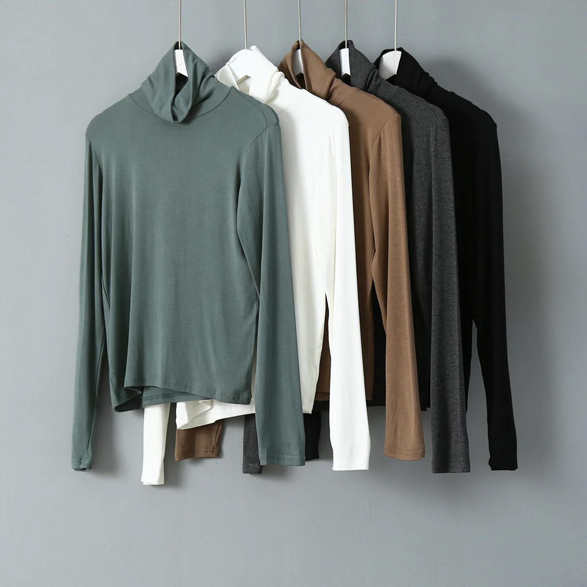 MEVGOHOT/Женская Модальная Корейская Базовая футболка с длинными рукавами на осень и