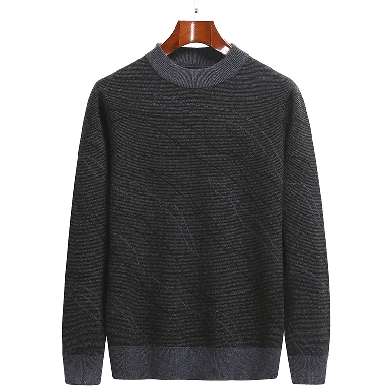 

UCAK Brand Classic Pure Merino Wool Men Sweaters O-Neck Striped Streetwear Sweater Pull Homme Autumn Winter Thick Pullover U1310
