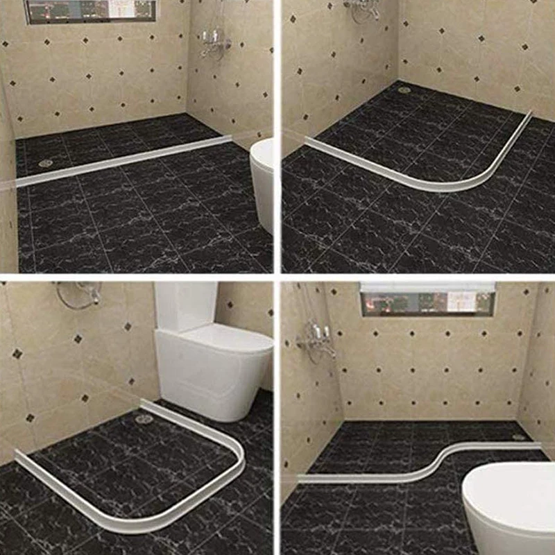 

Collapsible Shower Threshold Water Dam for Shower Water Stopper Keeps Water Inside Threshold for Wet Dry Separation Bathroom