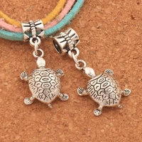 turtle tortoise animal big hole beads 100pcs zinc alloy dangle fit european bracelets jewelry diy b1182 32 2x14 8mm