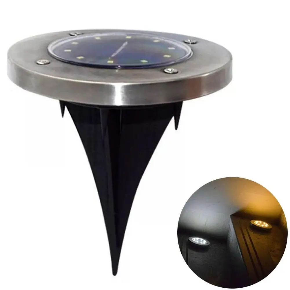 

4Pcs 8 LED Solar Powered Ground Light Waterproof Outdoor Garden Yard Pathway Deck Ground Stake Night Light Lawn Lamp
