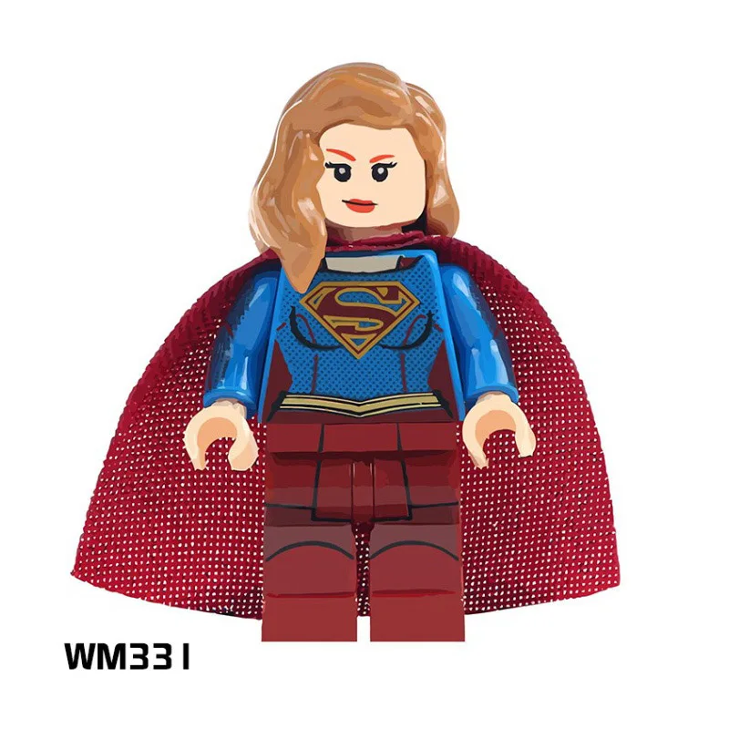 Одна продажа строительные блоки кубики Супер герои юбилей Fierstar красные фонарики