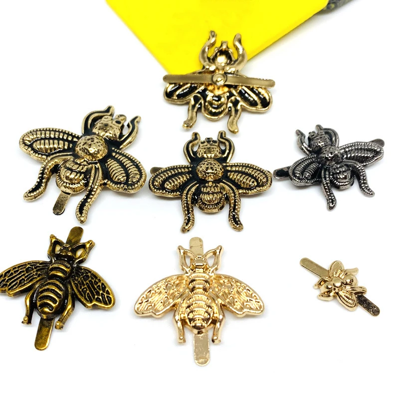 2 шт. металлическая пряжка в форме пчелы стиле ретро модная пряжка-зажим для сумок