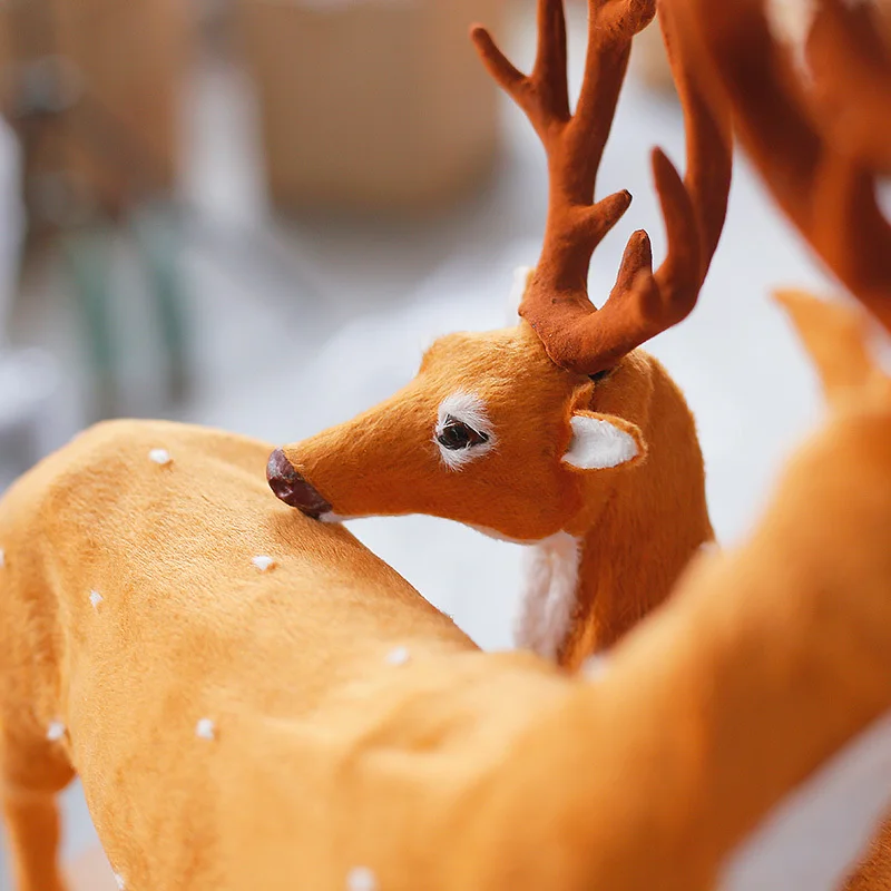 Украшение дома олень сцена макет творческие украшения магазин окно подарки лось