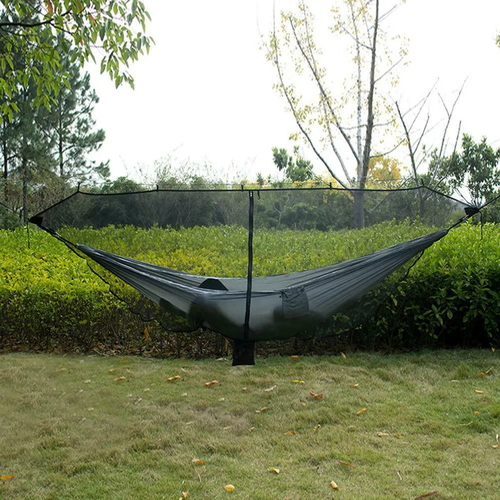 Портативный уличный гамак для кемпинга подвесная кровать с москитной сеткой