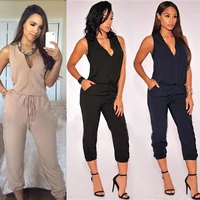 sexy sleeveless jumpsuit women long romper 2021 summer fashion black trousers jumpsuit coveralls female one piece bodysuit