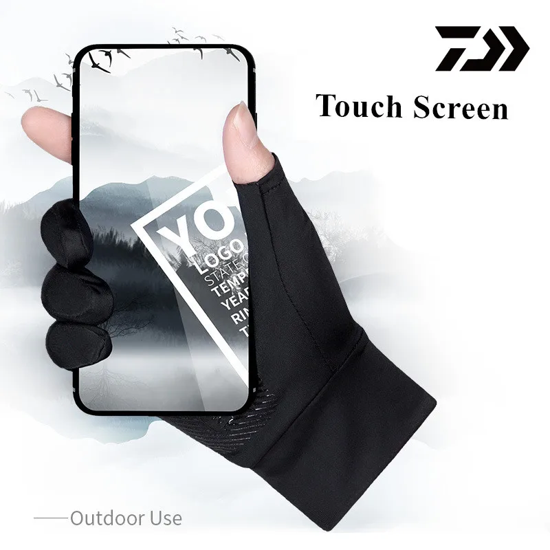 

Daiwa New Fishing Gloves Men And Women Two Fingers Gloves Outdoor Gloves Summer Sunscreen Non-slip Gloves Sunscreen Gloves