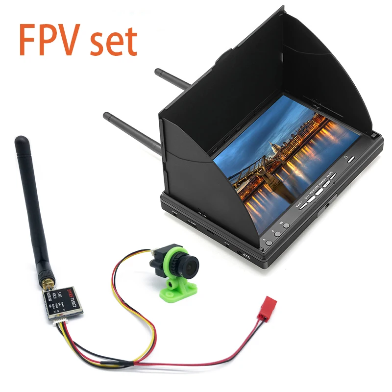Готов к использованию 5 8G 40CH 800x480 Встроенный аккумулятор 7 дюймов FPV монитор и 600