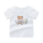 Новинка, летняя детская одежда, хлопковая Футболка с круглым вырезом и короткими рукавами для мальчиков и девочек