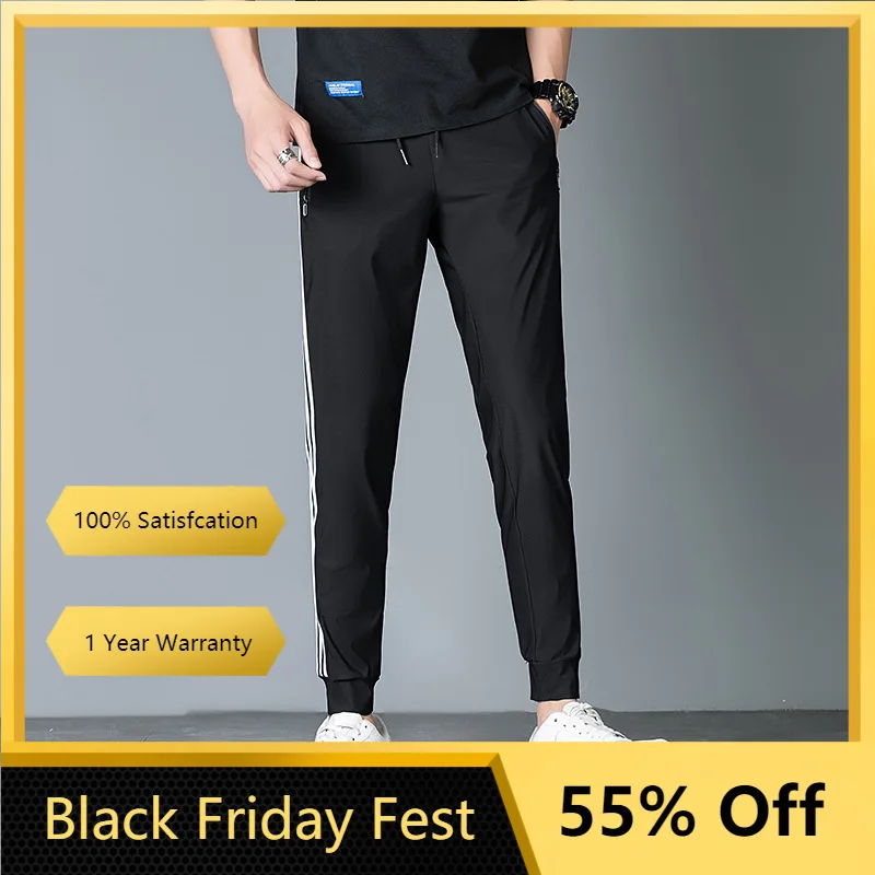 

Мужские повседневные брюки на весну и лето, мужские спортивные брюки, мужские универсальные брюки с тремя боковыми штанинами в стиле хип-хо...