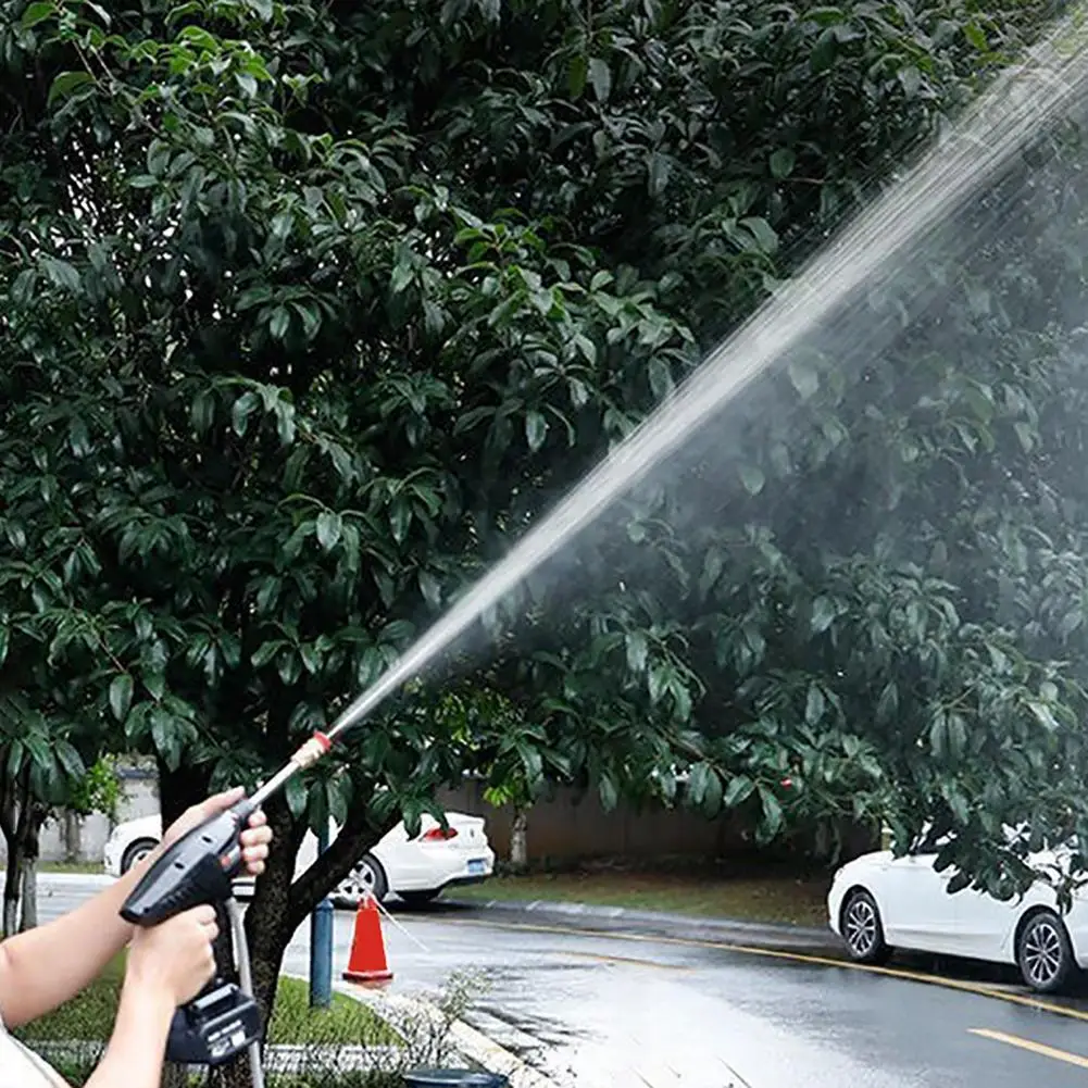 Дешево Беспроводной мойщик высокого давления, портативный многофункциональный прибор для мойки автомобиля, разбрызгиватель, европейская вилка