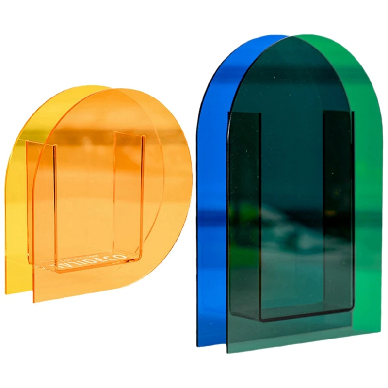 2 шт. акриловая ваза для цветов макияж кисти ручка держатель гидропоники цветок