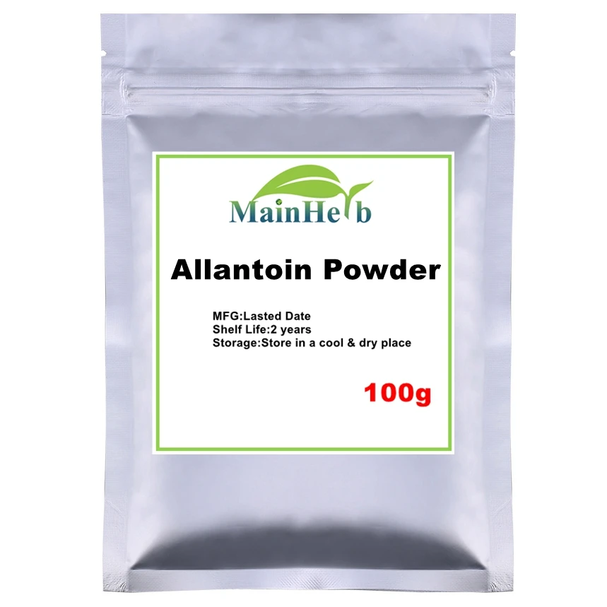 

100g allantoin powder supplement body Face gloss skin widely used in freckles free