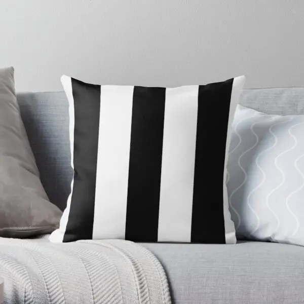 

Black And White Stripes Throw Pillow Cover Print Pillow Case Waist Cushion Cover Pillows NOT Included