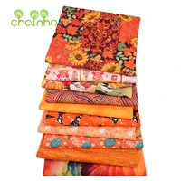 10pcslotplain cotton fabricpatchwork clothorange color series of handmade diy quilting sewing craftscushionbag material