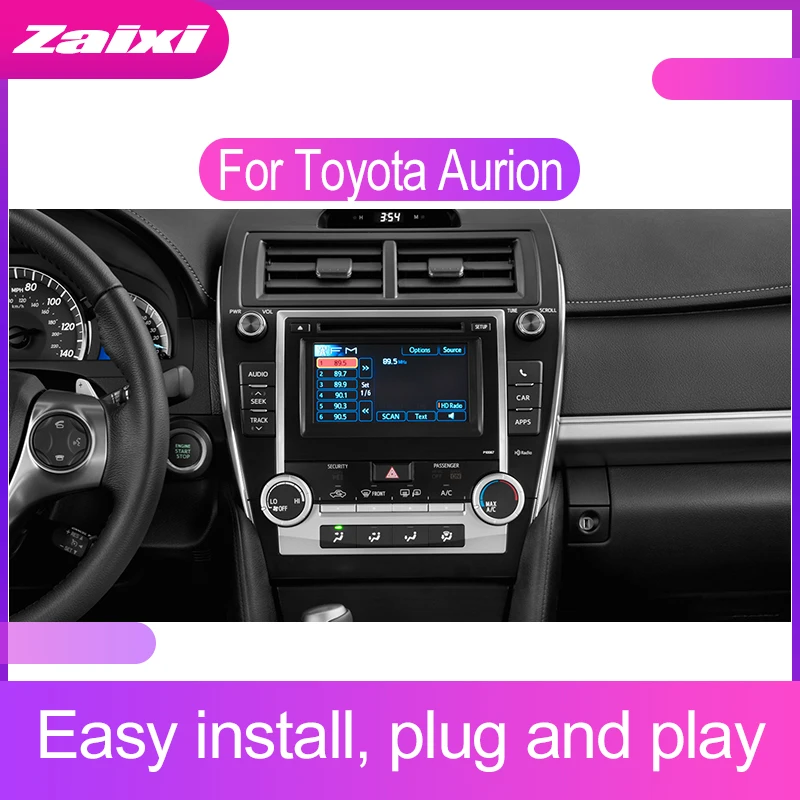 ZaiXi сенсорный экран Android автомобильный аудио для Toyota Aurion 2012 2017 поддержка GPS navi Ipod BT