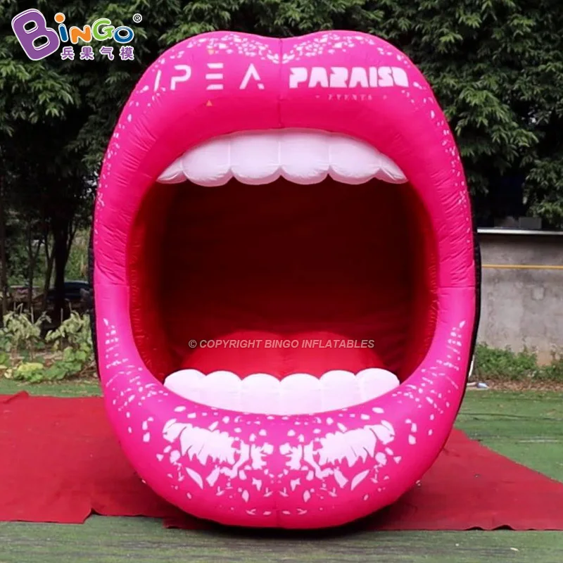 

Custom Made 3 Meters Height Inflatable Printing Mouth Balloon Toys For Event Advertising Decoration - BG-M0323