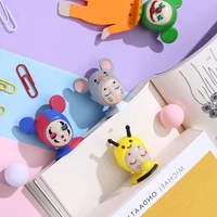 creative 3d stereo bookmark cute cartoon animal book marker kawaii cat clown bookmarks for girls gift stationery school supplies