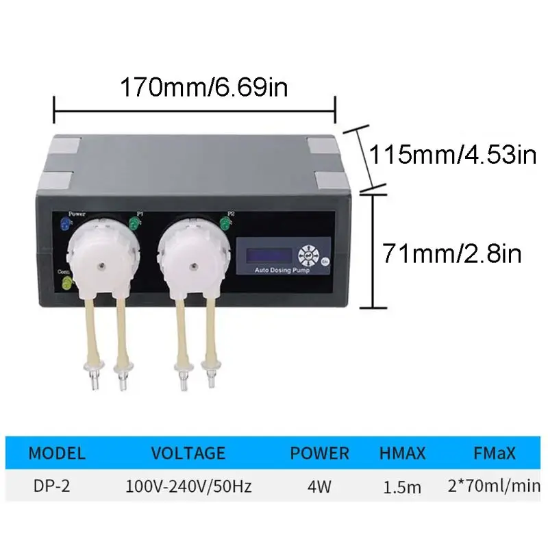 

DP2 Auto Dosing Titratio Pump Automatic Doser for Marine Reef Aquarium Fish Tank 449C